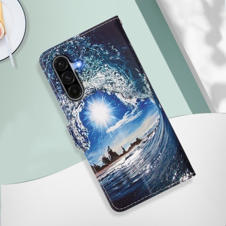 Чохол-книжка Colored Drawing Pattern Plain Weave Leather  для Samsung Galaxy A56 5G - Waves And Sun
