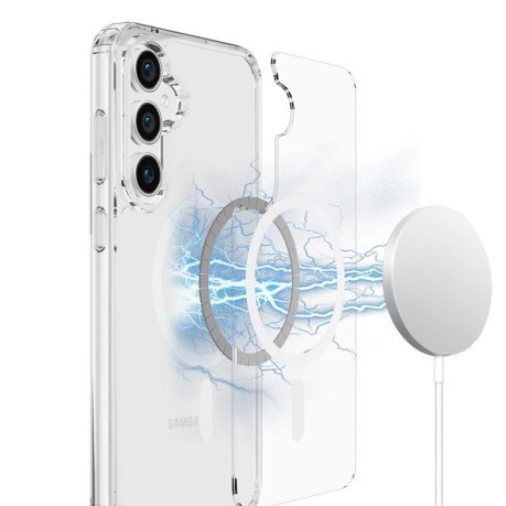 Чохол Clear Case MagSafe Simple Magnetic для Samsung Galaxy S23 FE 5G - прозорий