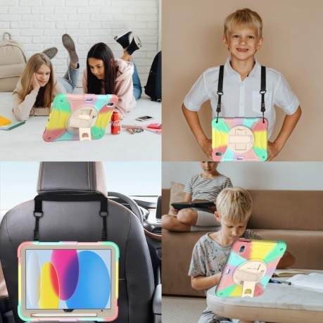 Противоударный чехол Rotary Grab для iPad 11(2025)/iPad 10.9 (2022) - разноцветный