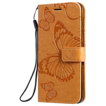 Чехол-книжка Pressed Printing Butterfly Pattern на Samsung Galaxy S20 -желтый