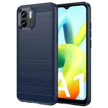 Противоударный чехол Brushed Texture Carbon Fiber на Xiaomi Redmi A1/A2 - синий