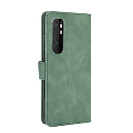 Чехол-книжка Solid Color Skin Feel на Xiaomi Mi Note 10 Lite - зеленый