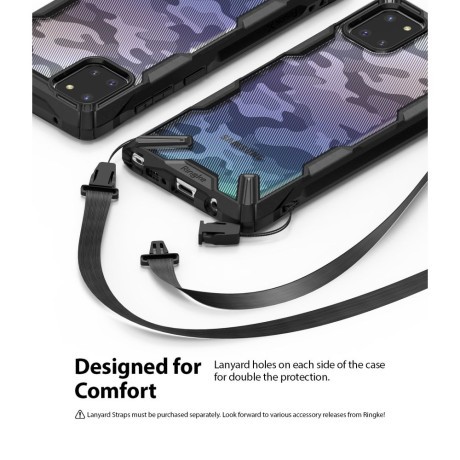 Оригинальный чехол Ringke Fusion X Design durable для Samsung Galaxy Note 10 Lite Camo Black (XDSG0028)