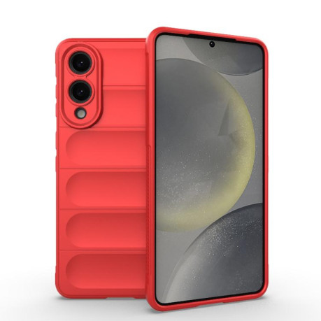 Силиконовый чехол Magic Flannel для Samsung Galaxy S25 Edge 5G - красный