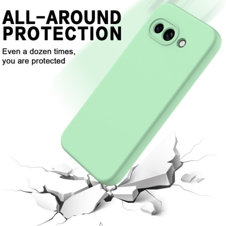 Силіконовий чохол Solid Color Liquid Silicone на Google Pixel 9a - зелений