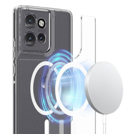 Чохол Clear Case MagSafe Simple Magnetiс для Motorola Edge 50 Neo - прозорий