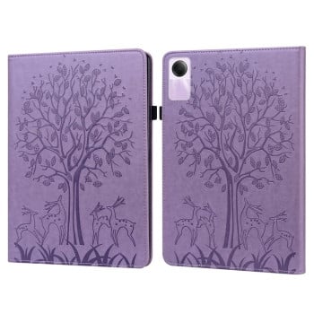Чохол-книжка Tree Deer Embossed Leather для Xiaomi Redmi Pad SE - фіолетовий