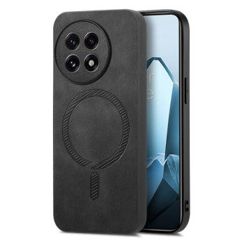 Чехол Solid Color Retro Magsafe для OnePlus 13R/Ace 5/Ace 5 Pro - черный