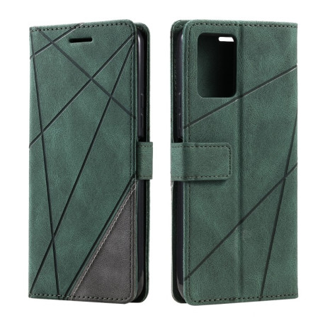 Чохол-книжка Skin Feel Splicing для Vivo Y21 2021 / Y33s - зелений