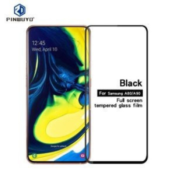 Защитное стекло PINWUYO 9H 3D Full Glue на Samsung Galaxy A80 / A90-черный