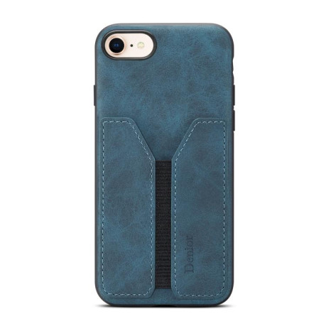 Противоударный чехол Denior D07 DV Elastic Card Slot для iPhone 16e - синий