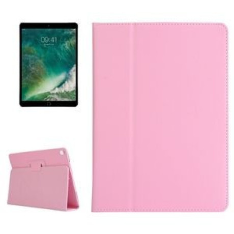 Чохол-книжка Litchi Texture 2-fold на iPad 9/8/7 10.2 (2019/2020/2021)/Pro 10.5/Air 2019-рожевий