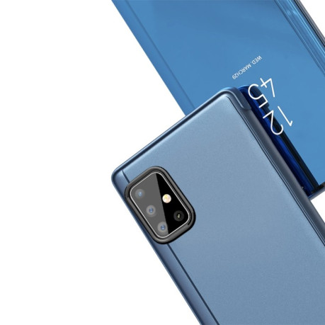 Чехол книжка Clear View на Samsung Galaxy A51 - фиолетово-синий