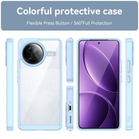 Противоударный чохол Colorful Acrylic Series для Xiaomi Poco F7 Ultra - синий