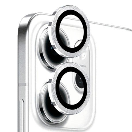Защитное стекло на камеру NORTHJO Camera Lens Protector CD Metal Ring на OPPO Reno14 F 5G — серебристое
