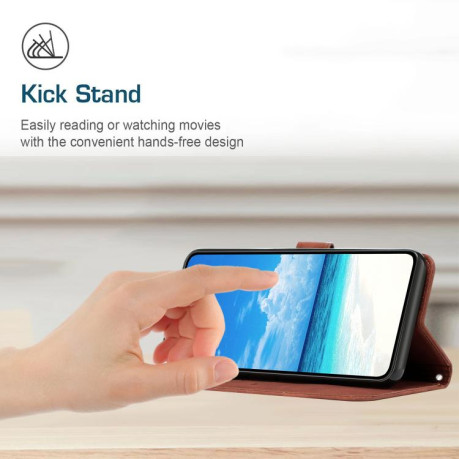 Чохол-книжка Retro Skin Feel Amile на Motorola Edge 60 Fusion - коричневий