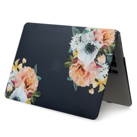Чехол Soft Touch Black Flower Water Stick для MacBook Air 13 (2018)
