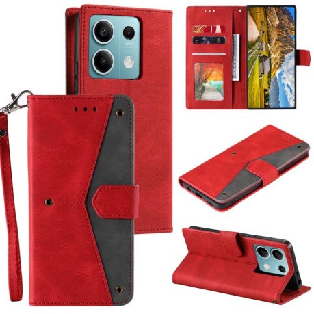 Чехол-книжка Stitching Skin Feel для Motorola Edge 60 Fusion - красный