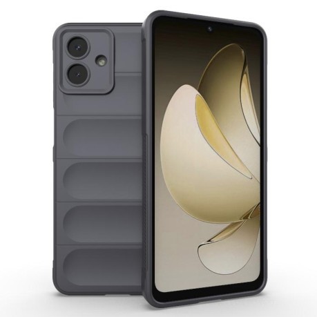 Силиконовый чехол Magic Flannel для Samsung Galaxy A07 4G - темно-серый