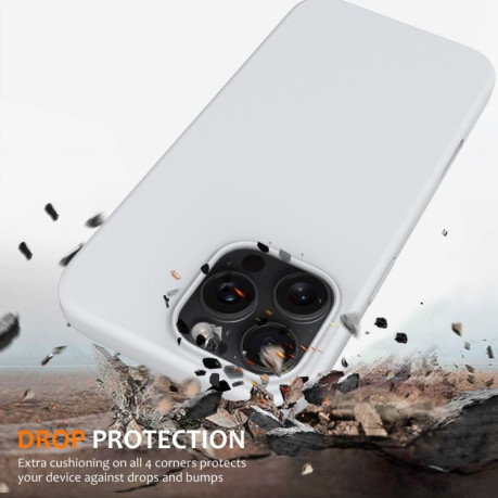 Силіконовий чохол Shockproof Silicone Magsafe для iPhone 16 Pro Max - білий