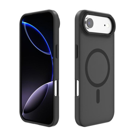 Противоударный чехол Kalebol Metal Lens Frame MagSafe Frosted PC для iPhone Air - черный