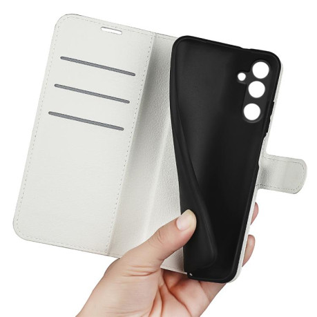 Чехол-книжка Litchi Texture Horizontal Flip Leather на Samsung Galaxy M16 / F16 - белый