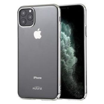 Чохол Mutural Bright Crystal Series Electroplating PC на iPhone 11 Pro Max -сріблястий