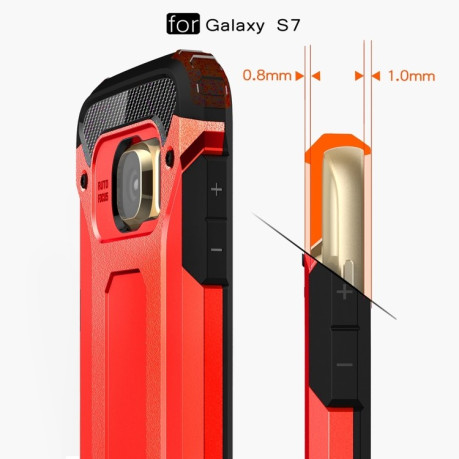 Протиударний чохол Rugged Armor на Galaxy S7/G930 - червоний