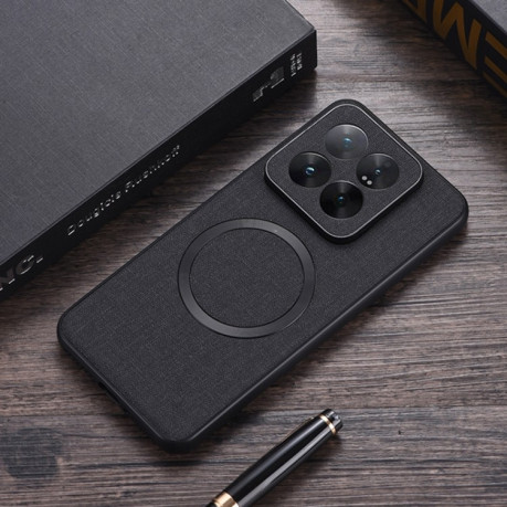 Противоударный чехол CD Magnetic Cloth Texture для Xiaomi 14T Pro - черный