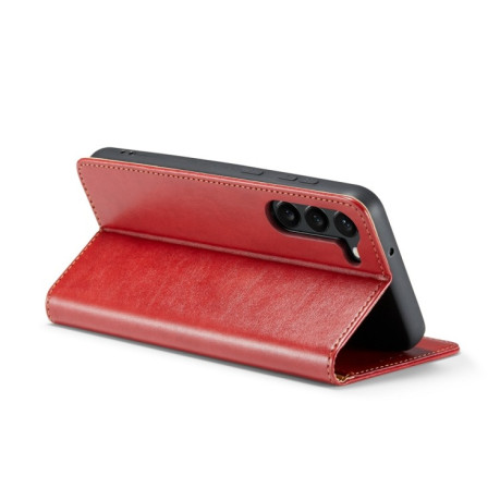 Кожаный чехол-книга Fierre Shann Genuine leather Samsung Galaxy S23+ 5G - красный