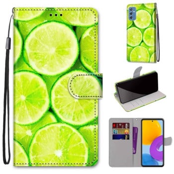 Чохол-книжка Coloured Drawing Cross Samsung Galaxy M52 5G - Lime