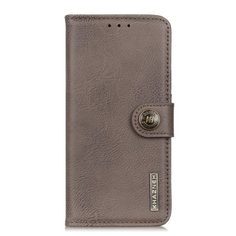 Чехол-книжка KHAZNEH Cowhide Texture на Xiaomi Redmi Note 14 Pro 4G - хаки