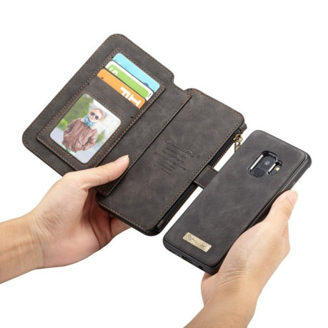 Шкіряний чохол-гаманець CaseMe на Samsung Galaxy S9/G960 Crazy Horse Texcture Detachable чорний