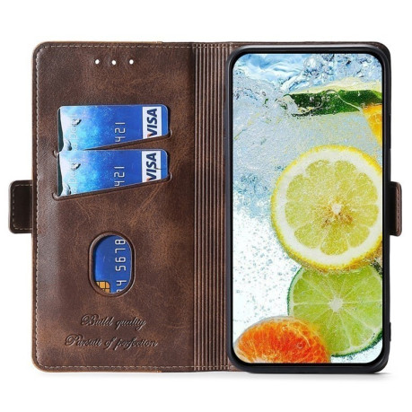 Чохол-книжка Contrast Color для OPPO Reno12 F/12 FS 5G - Light Brown + Green