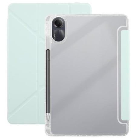 Чехол-книжка Clear Acrylic Demation Leather для Xiaomi Redmi Pad SE 11 2025 / Pad 2 - зелений