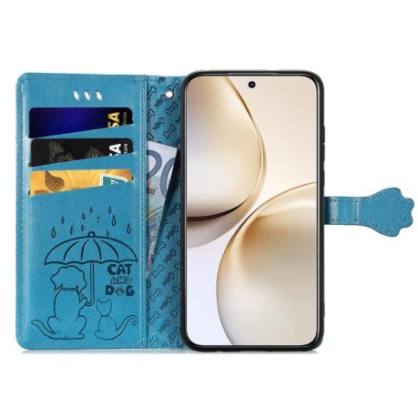 Чохол-книжка Cat and Dog для Realme 14 Pro+ - синій