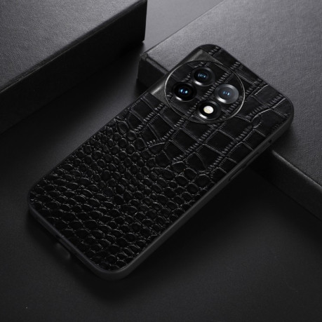 Противоударный чехол Crocodile Top Layer для OnePlus 11R / Ace 2 - черный