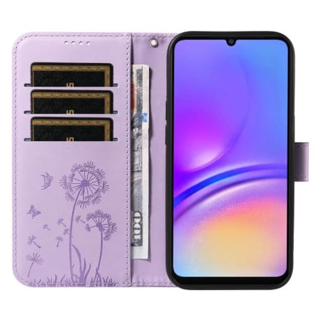Чехол-книжка Dandelion Embossed Pattern Flip Leather на Samsung Galaxy A07 5G - фиолетовый