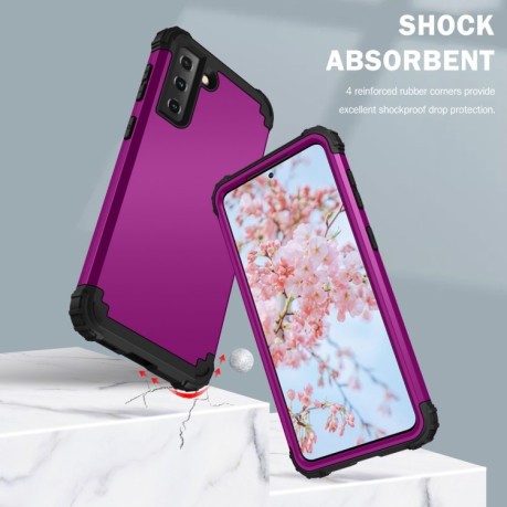 Противоударный чехол Dropproof 3 in 1 для Samsung Galaxy S21 FE - фиолетовый