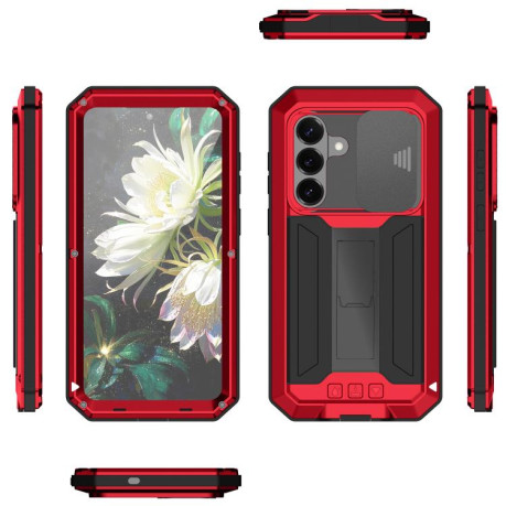 Протиударний чохол R-JUST зі зсувним захистом камери та захистом екрана на Samsung Galaxy S26 5G — червоний