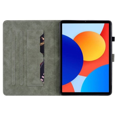 Чохол-книжка Embossed Tiger Pattern Leather для Xiaomi Redmi Pad SE 8.7 - червоний