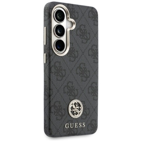 Оригінальний чохол Guess 4G Rhinestone Round Logo з MagSafe на Samsung Galaxy S26 — чорний