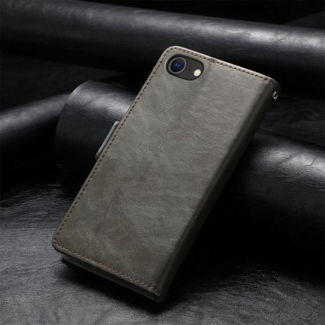Чохол-книжка CaseNeo Splicing Dual Magnetic Buckle Leather для iPhone 16e - сірий