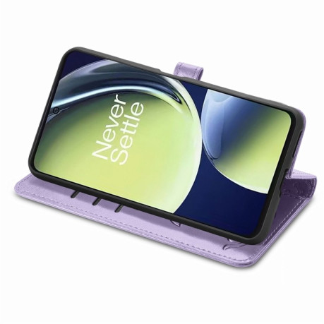 Чехол-книжка Cat and Dog для OnePlus Nord N30/CE 3 Lite - фиолетовый