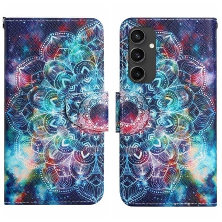 Чохол-книжка Colored Drawing Pattern для Samsung Galaxy S24 FE 5G - Mandala