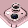 Захисне скло на камеру для ENKAY Glitter для iPhone 14/14 Plus - рожеве