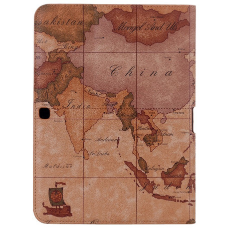 Кожаный Чехол World Map для Samsung Galaxy Tab 4 10.1