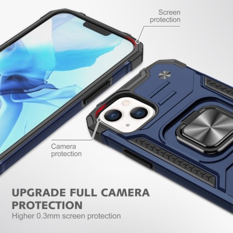 Противоударный чехол Magnetic Armor для iPhone 13 Pro - синий