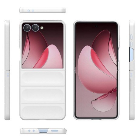 Силіконовий чохол Magic Flannel для Samsung Galaxy Flip 7 5G - білий