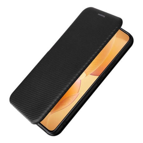 Чехол-книжка Carbon Fiber Texture на Xiaomi 14T Pro - черный